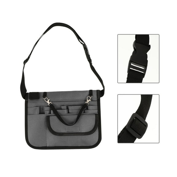 BESTYASH 1Pc Nurse Fanny Pack Grey Multi Compartment Storage Bag with Premium Zipper