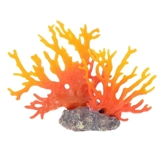 BESTYASH 1Pc Orange Coral Tree Aquarium Decoration Fish Tank Ornament for Natural Scenic Fish Habitat