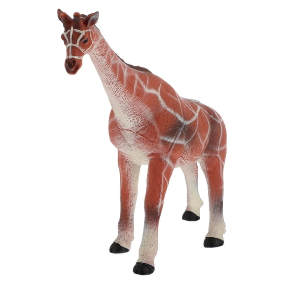 BESTYASH 1Pc Orange Giraffe Animal Model Vinyl Figure for Decorative Collection