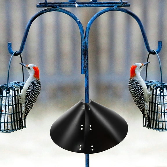 BESTYASH 1Pc Outdoor Durable Squirrel Baffle Black PVC Feeder Cover for Pole and Shepherd Hook