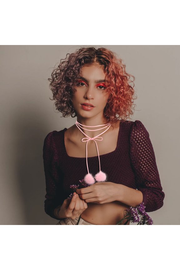 Chain Necklace Women Chinlon Velvet 1Pack