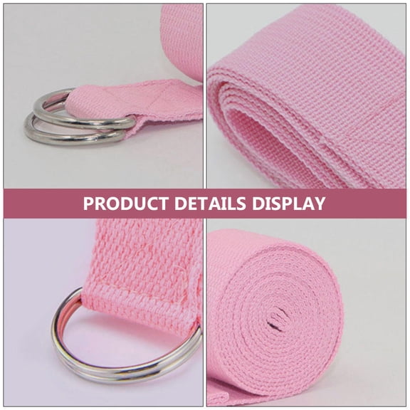 BESTYASH 1Pc Pink Yoga Elastic Band Durable Polyester Cotton Fabric for Exercise and Fitness Training