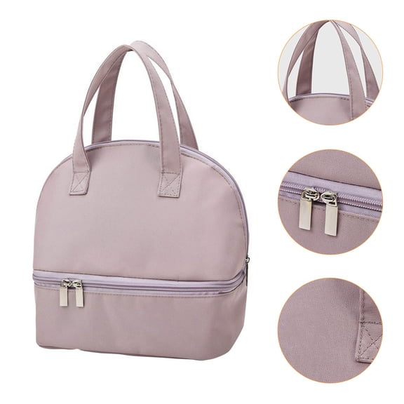 BESTYASH 1Pc Polyester Mother Tote Bag Purple for Milk Fresh Keeping and Bottle Storage
