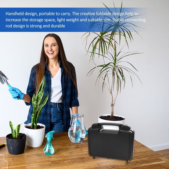 BESTYASH 1Pc Portable Black Plastic Tool Storage Box High Capacity Handy Equipment Case