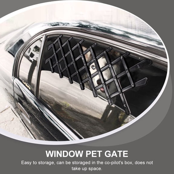 BESTYASH 1Pc Portable Car Window Pet Gate with Retractable Mesh for Secure Ventilation and Protection