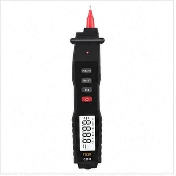 BESTYASH Portable Digital Multimeter with Flashlight, Backlight Display, and Contactless Voltage Detection - Red, 1 Pc