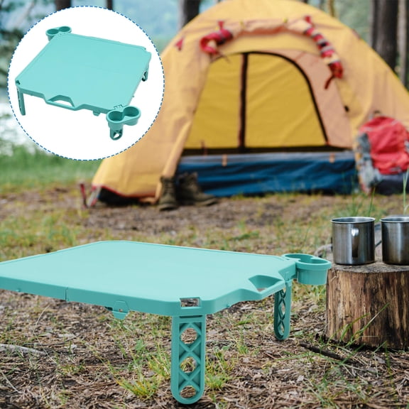 BESTYASH 1Pc Portable Picnic Desk Green Durable Outdoor Folding Table for Camping Use