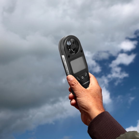 BESTYASH 1Pc Practical Handheld Air Measuring Meter for Wind Velocity and Temperature Measurement Outdoors