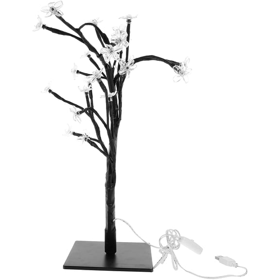 BESTYASH 1Pc Premium Fiber Optic Flower Tree Light Black for Home Office and Wedding