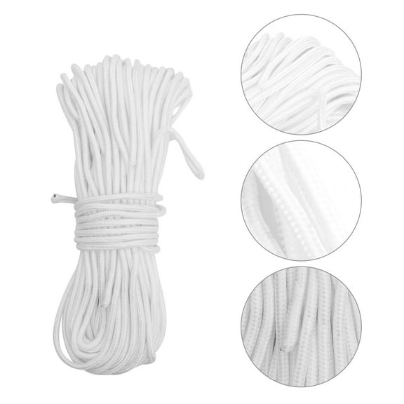 BESTYASH 1Pc Premium White Nylon Rope for Camping Fastening and Bundling Needs