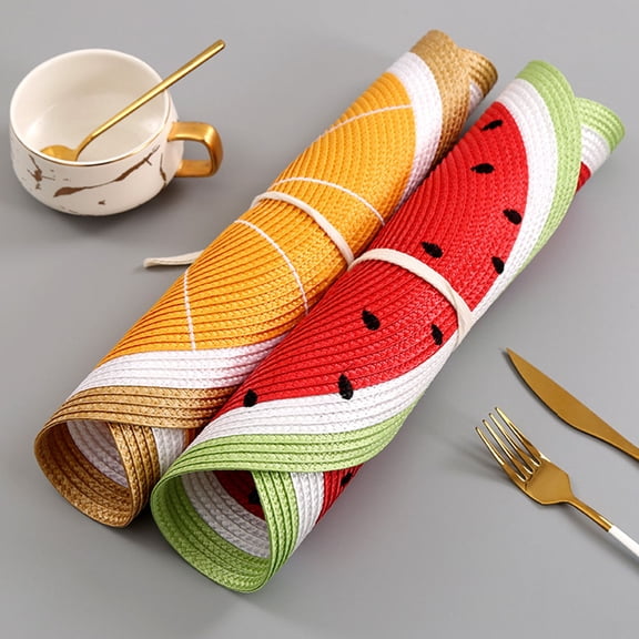 BESTYASH Red Plate Pad - 1Pc Table Mat for Kitchen, Dorm, Office, and Home Decoration