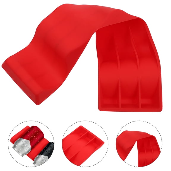 BESTYASH 1Pc Red Silicone Wine Bottle Stacker Foldable Holder for Refrigerator and Table Storage