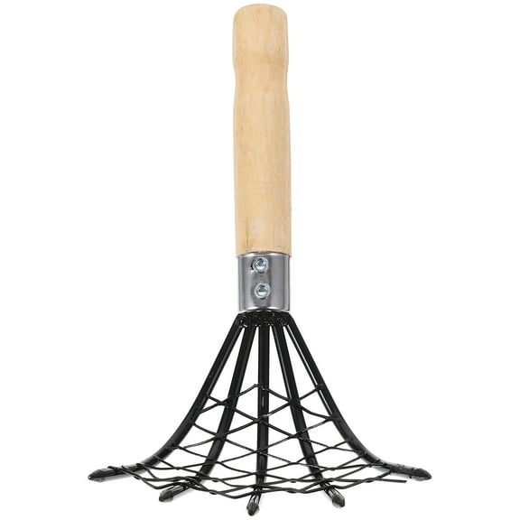 BESTYASH 1Pc Stainless Steel Claw Rake for Beach with Ergonomic Handle Black