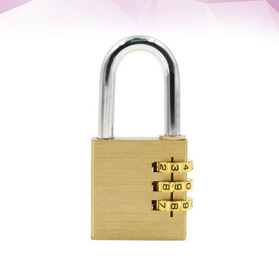 BESTYASH 1Pc Strong Golden 4 Dial Number Lock for Suitcase Backpack and Drawer Safety