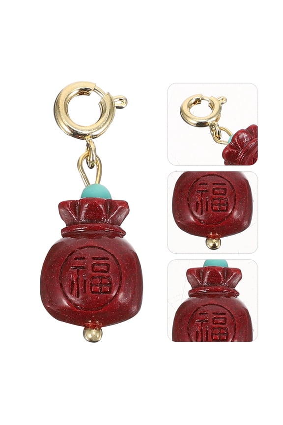 1Pc Unique Red Money Pouch Charm Keychain for Bags Luggage and Car Keys