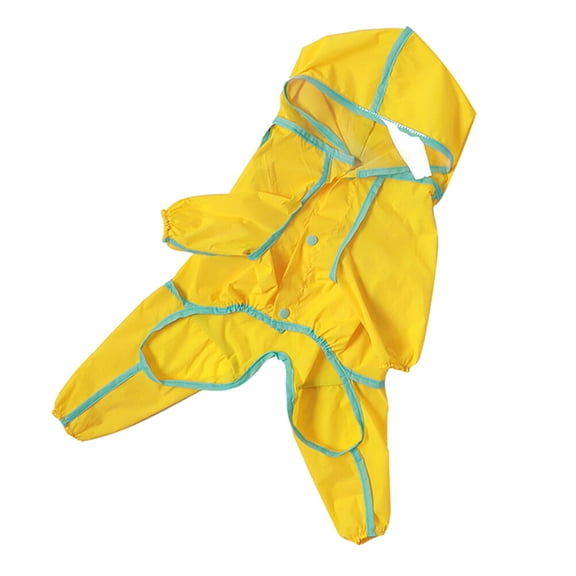 BESTYASH Pet Rain Slicker - Yellow, Waterproof, Adjustable, Reflective