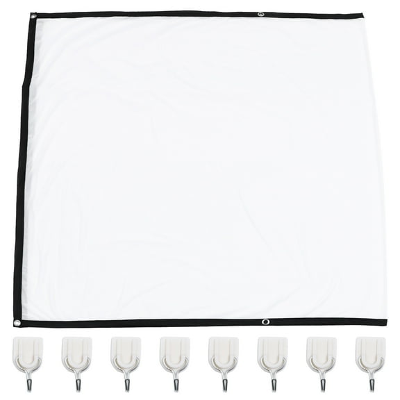 BESTYASH 1Pc Universal Portable Projector Screen White Polyester Fabric for Home and Business Use