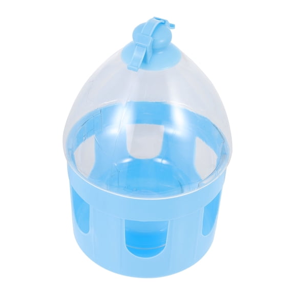 BESTYASH 1Pc Bird Water Drinker Blue PVC Durable for Outdoor Use Parrots Round Design