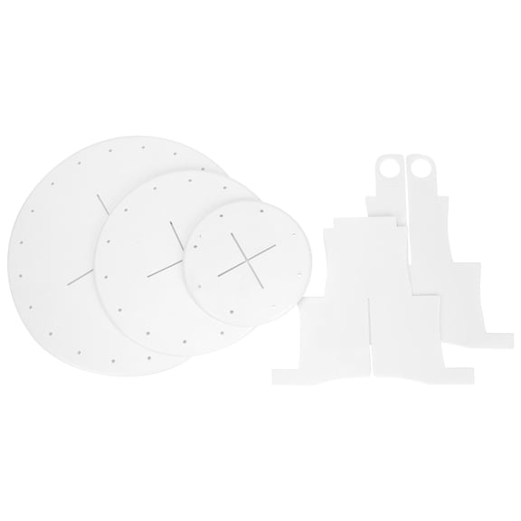 BESTYASH 1Pc White Multipurpose Dessert Rack with Three Circular Trays for Displaying Cakes and Lollipops