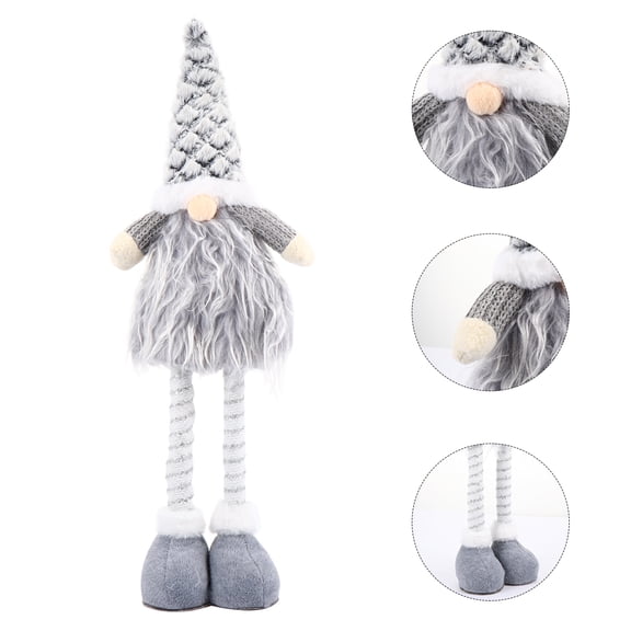 BESTYASH 1Pc Xmas Faceless Doll Decoration Grey Eco Friendly Party Adornment