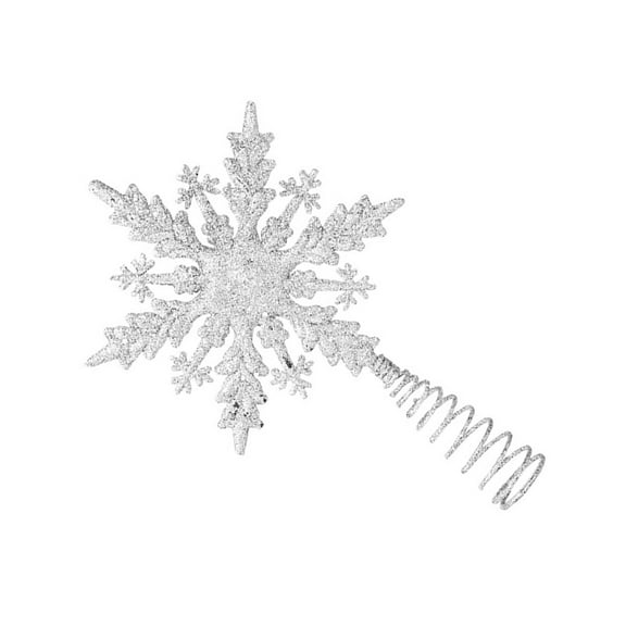 BESTYASH 1Pcs Tree Topper Christmas Snowflake for Christmas Tree Decoration in Silver Iron