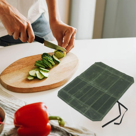 BESTYASH 1Pcs Crescent Tool Bag Olive Green Waterproof Storage for Tools Kitchen