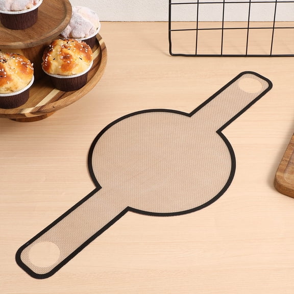 BESTYASH 1Pc Brown Glass Fiber Bread Baking Mat Practical Non Sticky Dough Transfer Kitchen Mat