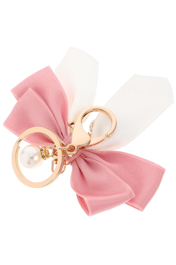 1Pcs Key Chain Accessories Pink Ribbon Bowknot Backpack Pendant