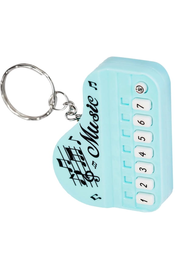 Portable Sky Blue Piano Keychain with Durable Wear Resistant Material and Workmanship
