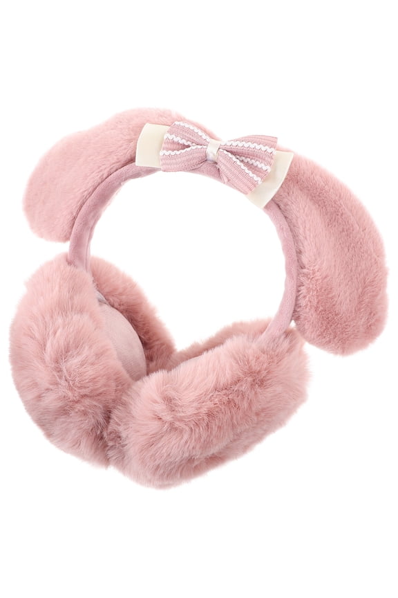 1Pcs Pink Fuzzy Earmuffs Plush Ear Protection for Women in Winter