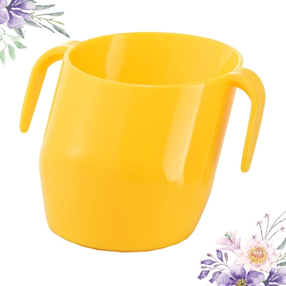 BESTYASH 1Pc Toddler Drinking Bottle with Ergonomic Design, Yellow PP Plastic, Ideal for Daily Use