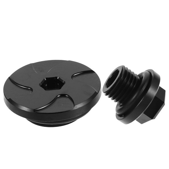 BESTYASH Aluminum Engine Timing Cover Cap Plug and Bolt Kit, Black Motorcycle Replacement Set for Repair