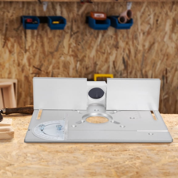 BESTYASH 1Set Aluminum Router Base Plate for Woodworking with Clear Scale Markings and Universal Compatibility