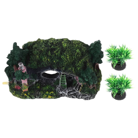 BESTYASH 1Set Artificial Fish Tank Castle Ornament in Resin with Sturdy Design for Aquarium Fish Habitat