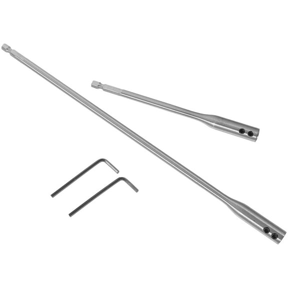 BESTYASH 1Set Bit Expander Set Plated Silver High Carbon Steel Drill Extension Lightweight Portable Hand Tool