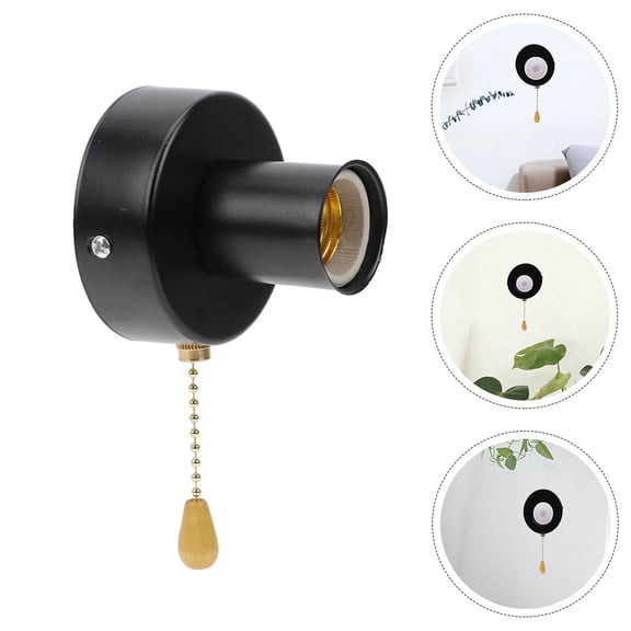 BESTYASH 1Set Black Light Adapter Lamp Holder Easy Replace Socket for Home and Vintage Decor