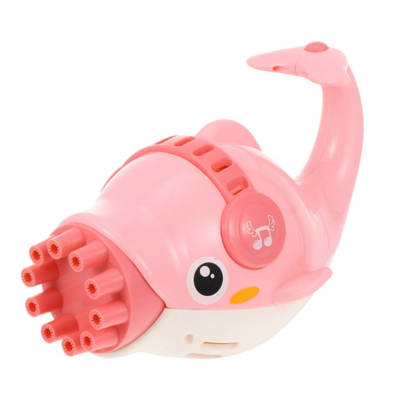 BESTYASH 1Set Bubble Maker in Pink with Dolphin Shape Generates Many Bubbles Easily