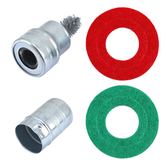 BESTYASH 1Set Car Battery Terminal Protector Brush with Contoured Handle and Steel Wire Bristles Red