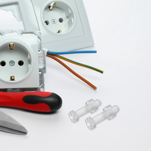 BESTYASH 1Set Clear Plastic Fasteners with Insulated Round Head Screws for Decorative and Electronic Use