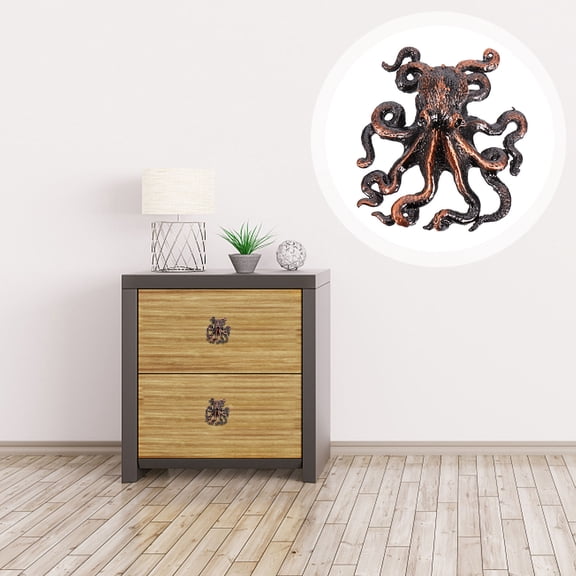 BESTYASH 1Set Coffee Octopus Drawer Pulls Nautical Cabinet Hardware for Furniture and Wardrobe Handles