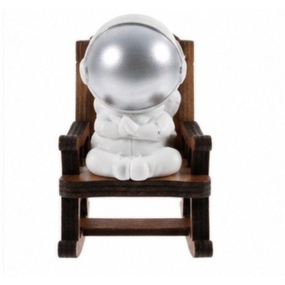 BESTYASH 1 Set Compact Astronaut Figurine Rocking Chair, Shelf and Desktop Decor for Home Office, Space-Themed