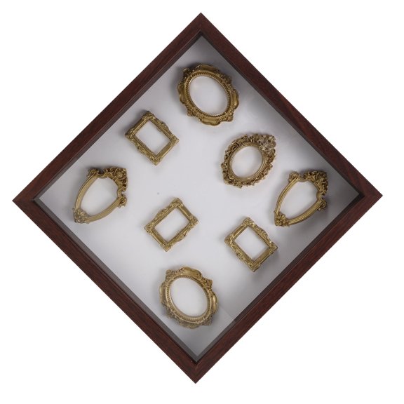 BESTYASH 1Set Compact Resin Memory Frame Box for Photos and Keepsakes with Easy Photo Swapping