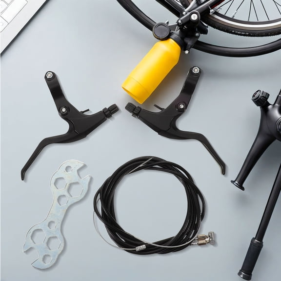 BESTYASH Complete Bike Brake Set with Front and Rear Caliper Levers, Cables, for Mountain and Road Bikes