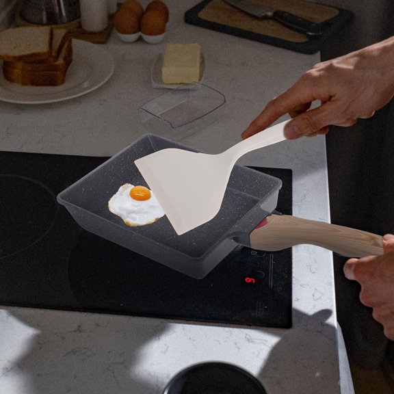 BESTYASH 1Set Convenient Black Breakfast Frying Pan Non Stick Kitchen Pan for Versatile Cooking