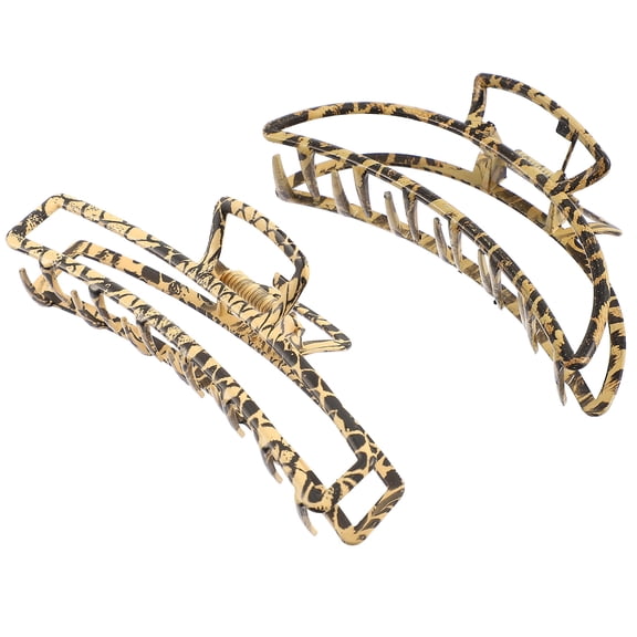 BESTYASH 1Set Creative Leopard Hair Claw Clips Metal Hair Clips with Anti Slip Design for Graceful Style