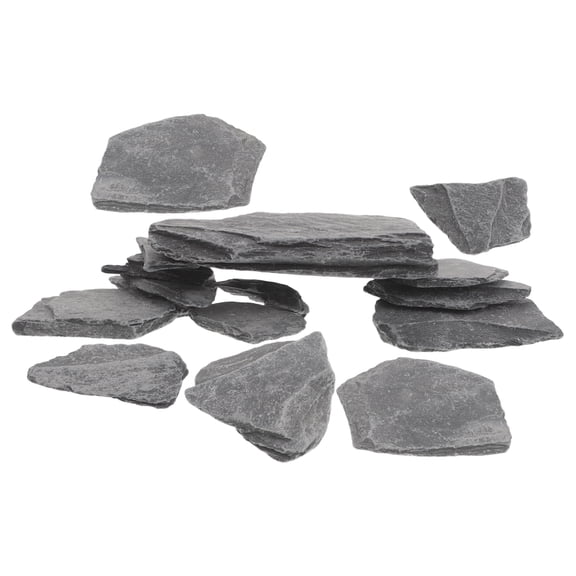 BESTYASH 1Set Dark Grey Natural Aquarium Landscaping Decor Stone for Freshwater Fish Shrimp Turtle Basking Platform