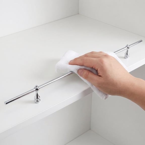 BESTYASH Decorative Metal Shelf Rail Posts Set with 5mm Fittings for Bookcase, Wine Cabinet, and Home Storage