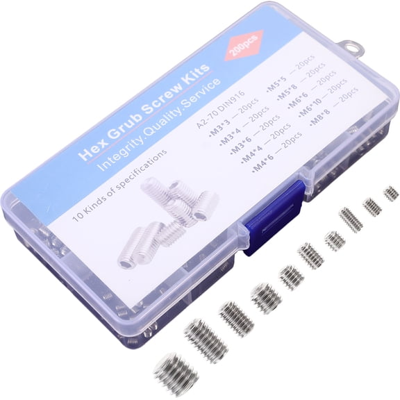 BESTYASH 1Set Durable 304 Stainless Steel Set Screw Kit for Door Handles and Machine Applications