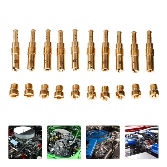 BESTYASH 1Set Durable Golden Carburetor Accessories Kit for Automotive Main and Auxiliary Measuring Holes