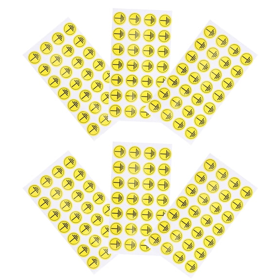 BESTYASH 1Set Electric Panel Labels Stickers Yellow Paper Safety Sign Decals for Machinery Warning